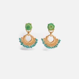 Zara Stone Earrings (green/turquoise)